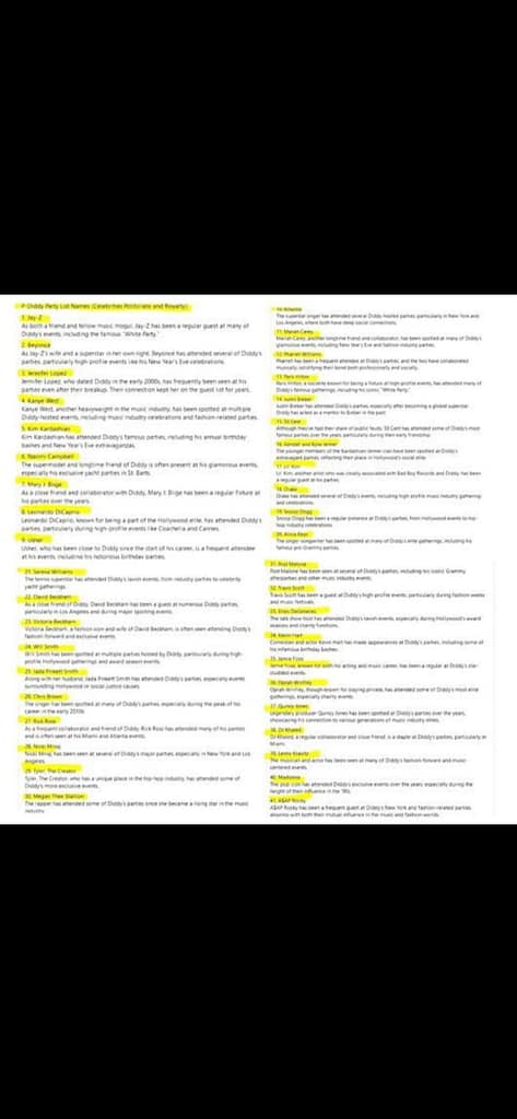 Celebrities That went to Diddy Freak Off parties