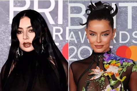Charli XCX and Maura Higgins Dazzle in Bold 'Naked' Dresses at the 2025 BRIT Awards