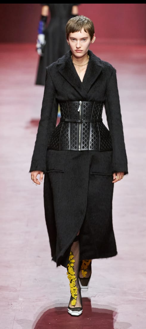 model walking on runway