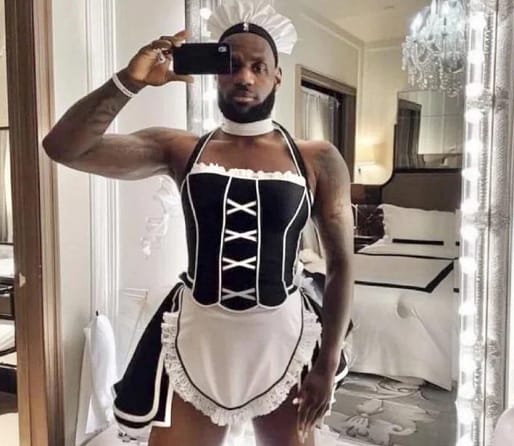 Lebron James Maid Outfit Diddy Party