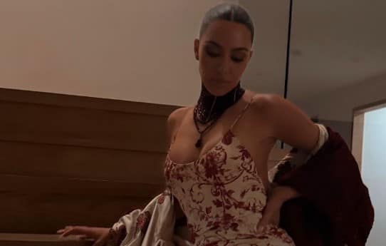 Kim Kardashian's Stunning Floral John Galliano Gown