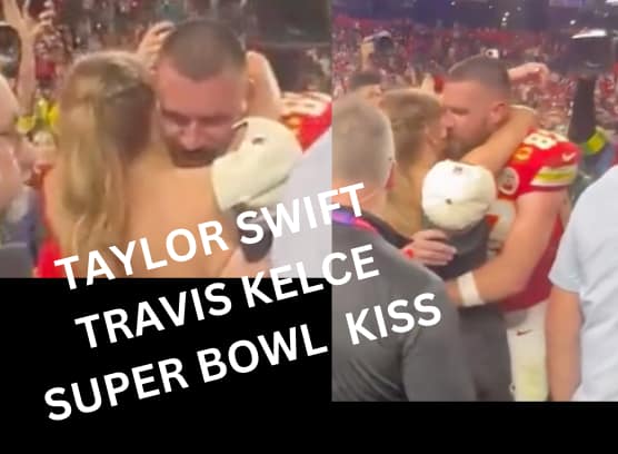 Travis Kelce Taylor Swift Kiss Super Bowl Win Video Watch