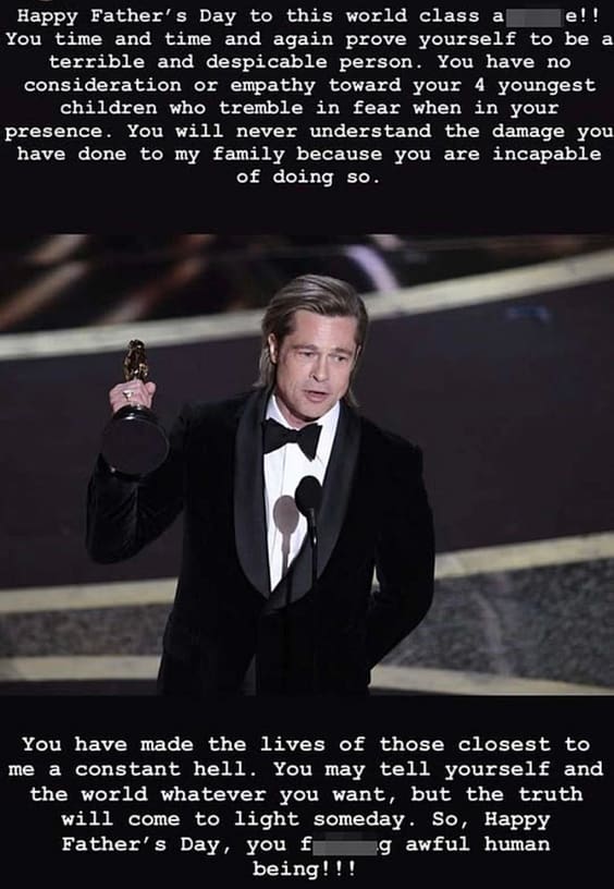 Brad Pitt Son Pax Instagram Post