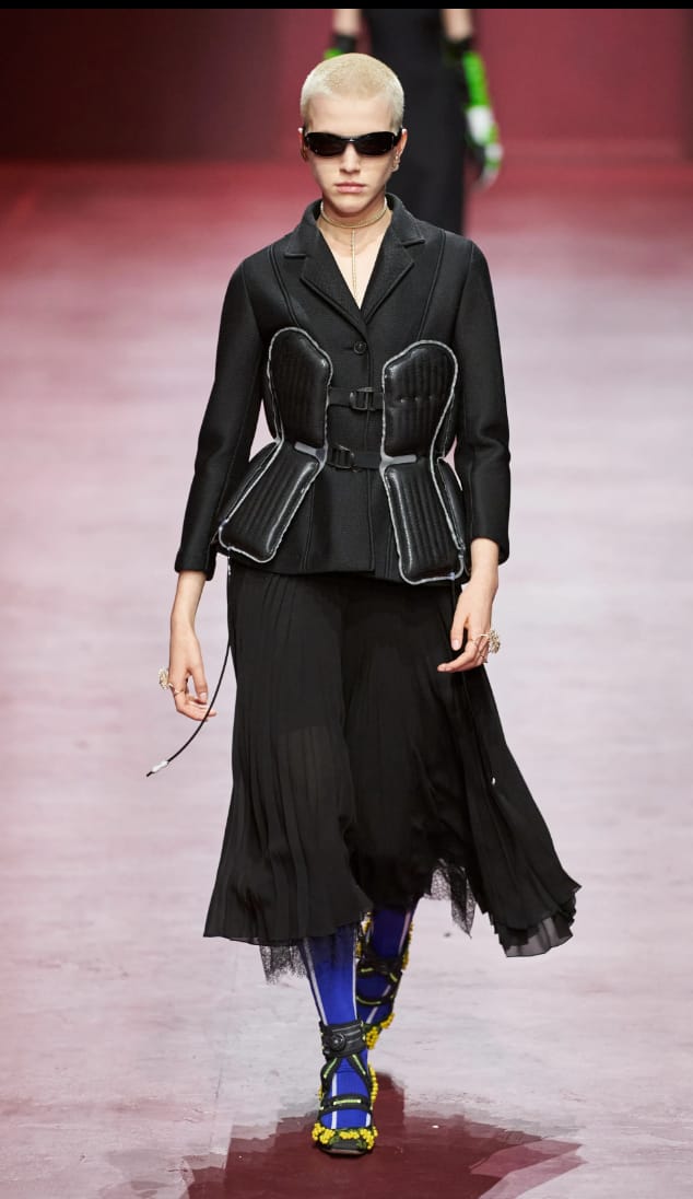 model walking on runway