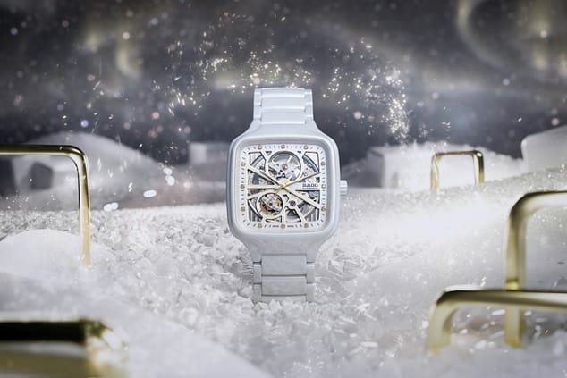 Rado white open heart watch