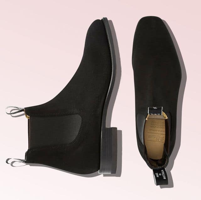 Black Suede Chelsea Boots