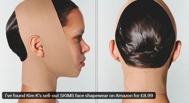 Kim Kardashian’s SKIMS Face Shapewear Sells Out Instantly — But Here’s an Affordable Amazon Dupe