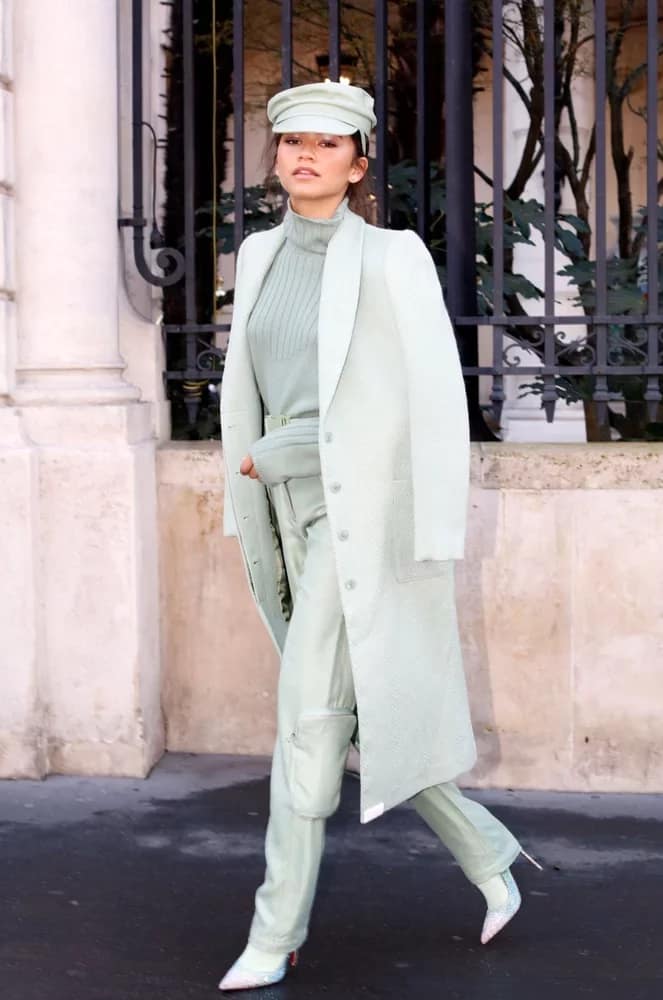 Zendaya Monochromatic Street Style