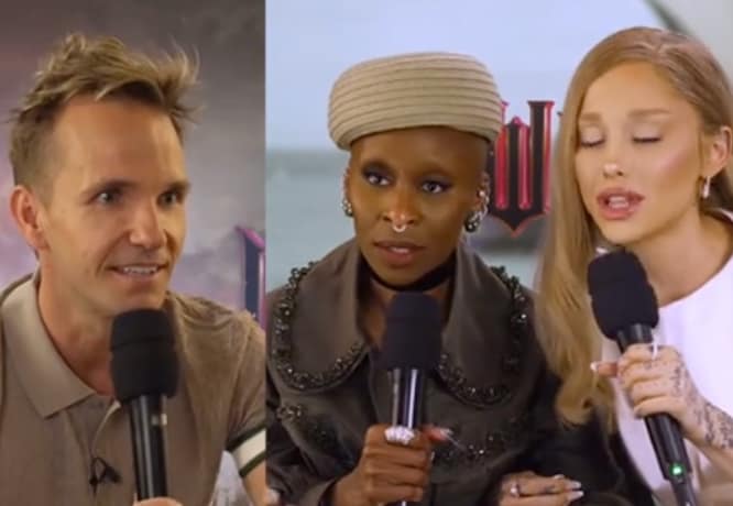 Smallzy Ignores Cynthia Erivo Ariana Grande Interview Australia