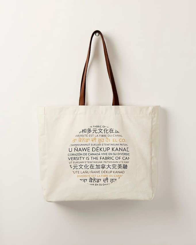 tote bag for retiman's limited edition fashion collection about diversity