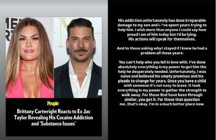 Brittany Cartwright Opens Up About Staying With Jax Taylor Amid His Cocaine Addiction