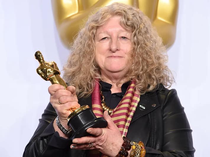 Jenny Beavan at the Oscars.