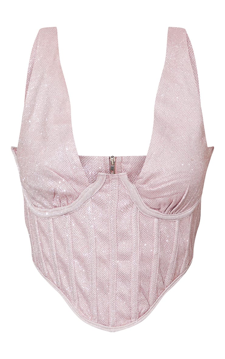 pale pink glitter top