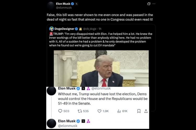 Elon Musk X Tweets About Trump Show Tension?