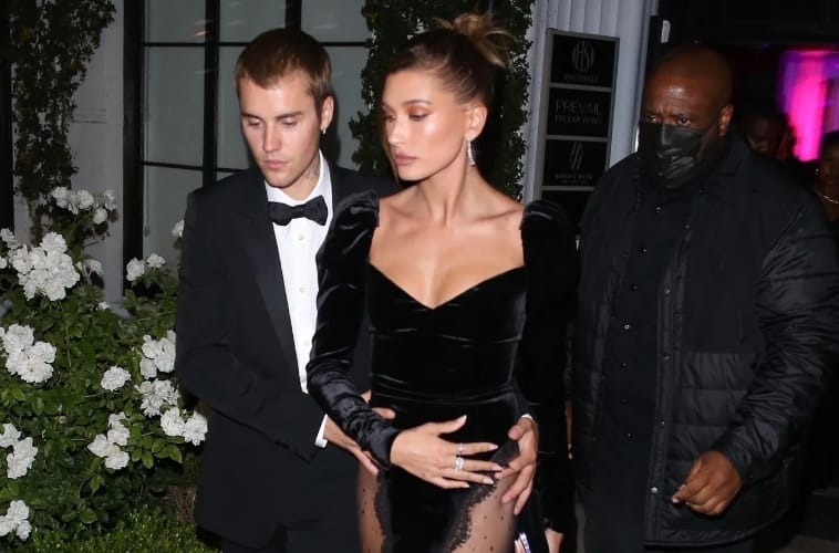 Hailey and Justin Bieber at the West Hollywood art gallery auction