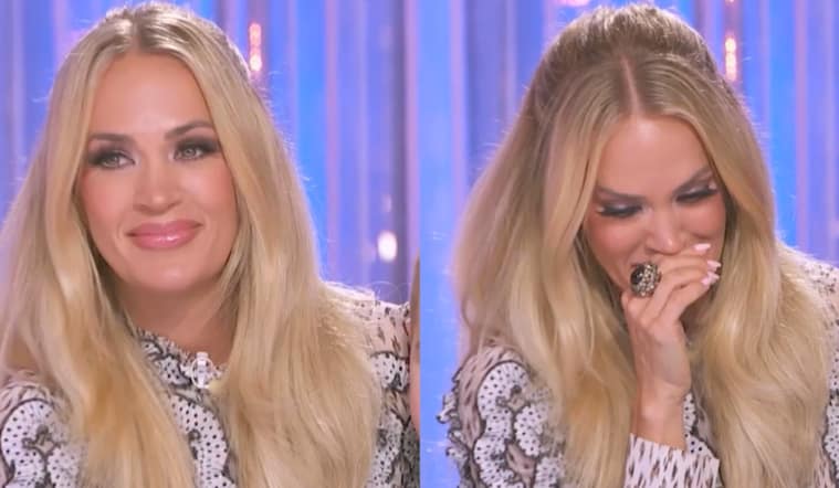 Carrie Underwood moved to tears on American Idol