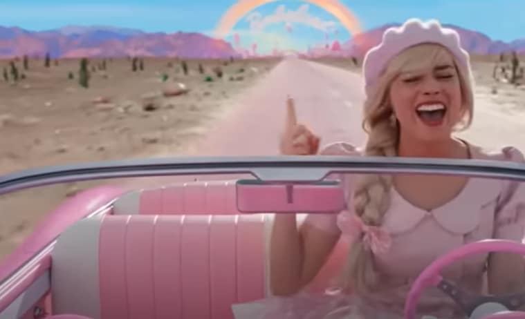 Barbie movie and the pink brick road
