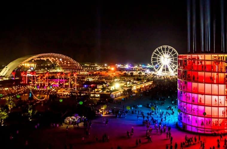 Aerial view of Coachella.