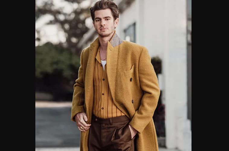 Andrew Garfield modelling for The Wrap.