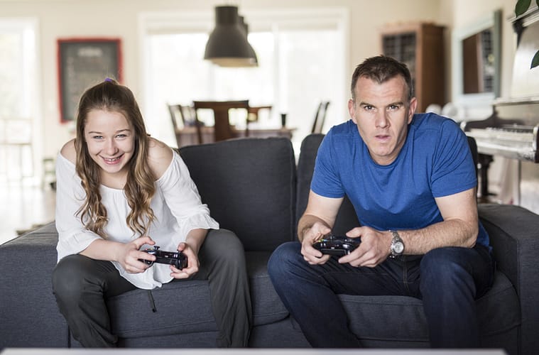 Gaming with dad