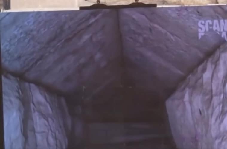 Hidden corridor in Pyramid of Giza.