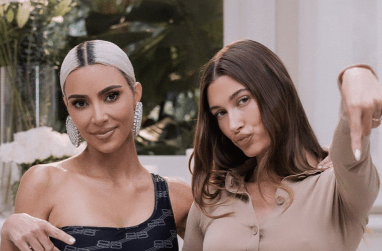 hailey bieber kim kardashian