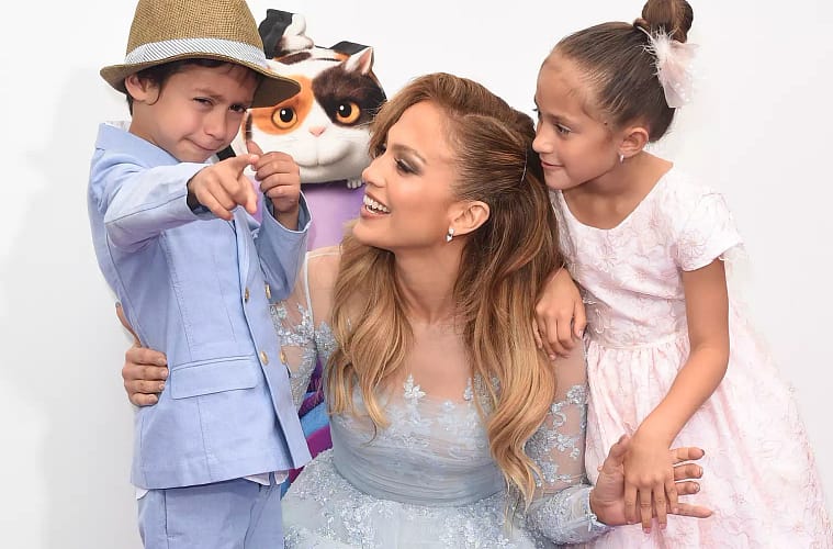 Jennifer Lopez and her children