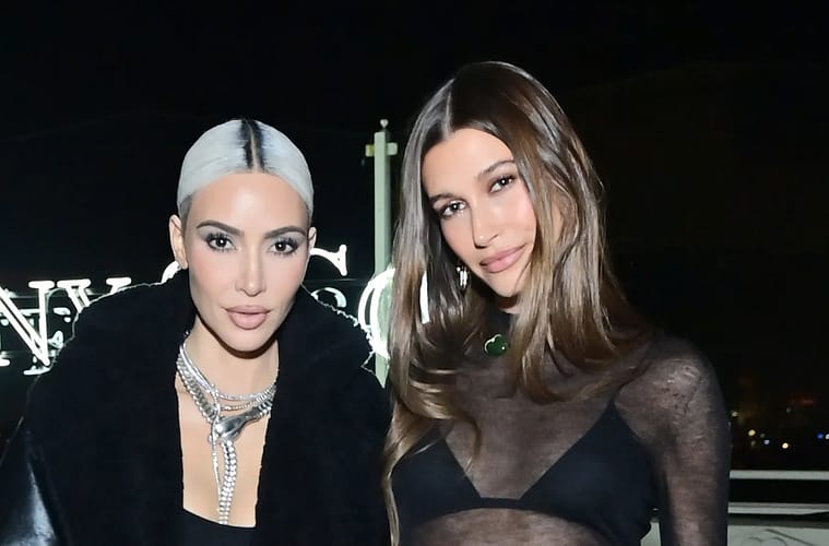 kim kardashian and hailey bieber