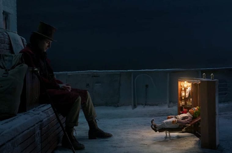 Timothée Chalamet and Hugh Grant