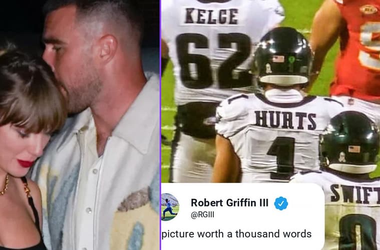 Kelce hurts swift pic