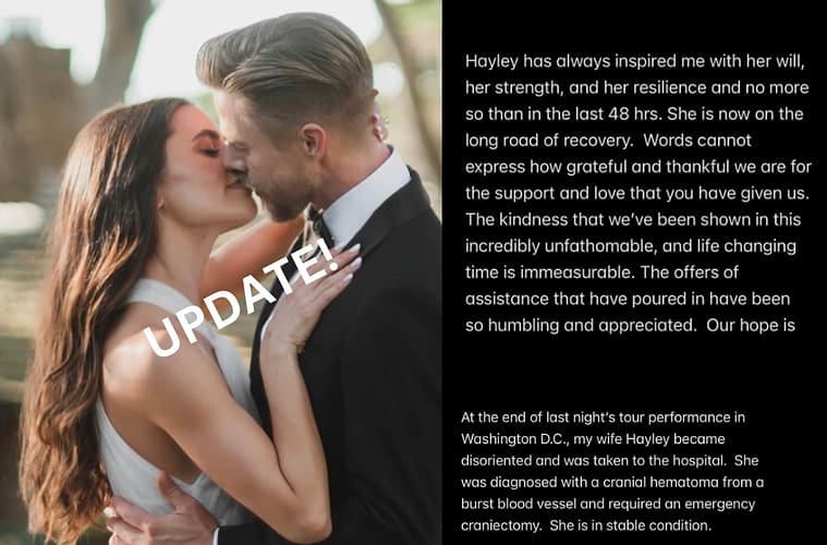 Derek Hough Wife Surgery Update Is She Okay?