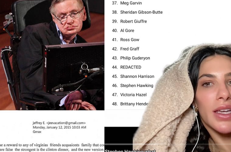 Stephen Hawking Epstein Island Details Leaked