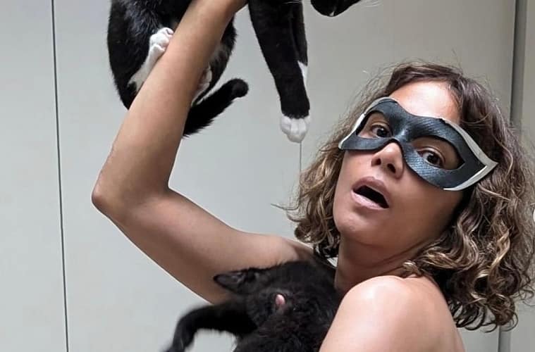 Halle Berry Topless Celebrates Catwoman Anniversary