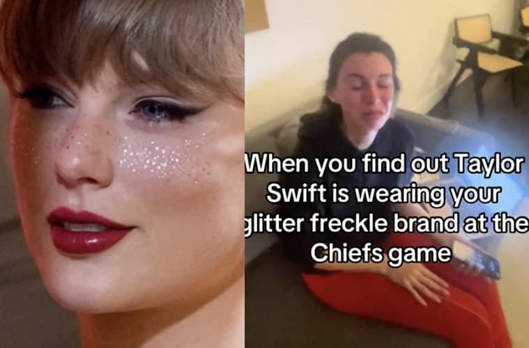 Buy Taylor Swift Glitter Freckles Travis Kelce Chiefs Game