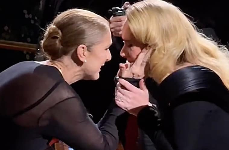 Celine Dion Surprises Adele Las Vegas Concert