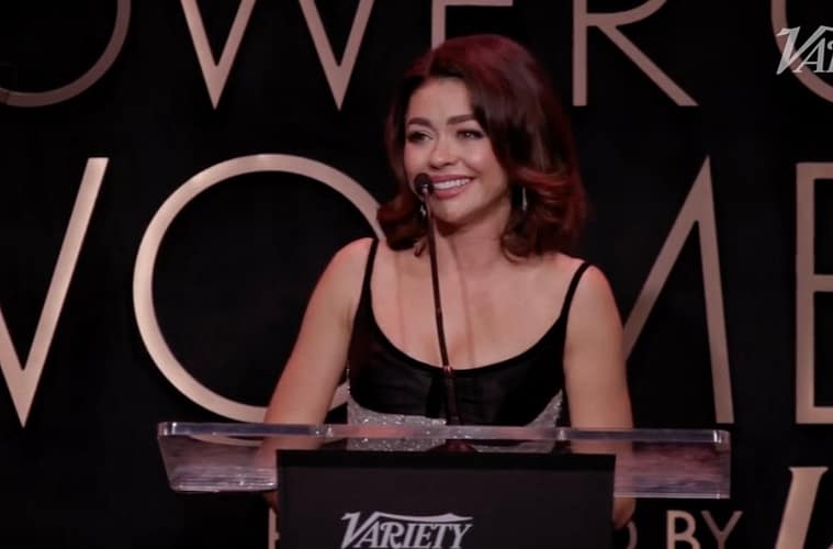 Sarah Hyland Accepts Courage Award Survivor of Domestic Violence