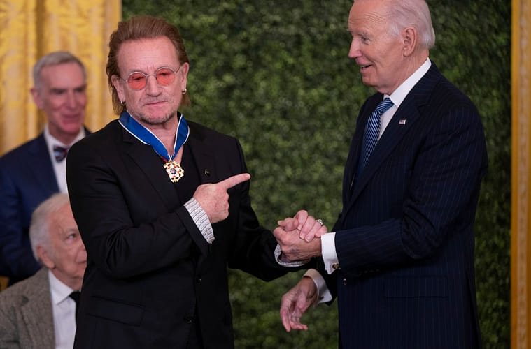 Bono Honoured with Presidential Medal of Freedom by Joe Biden