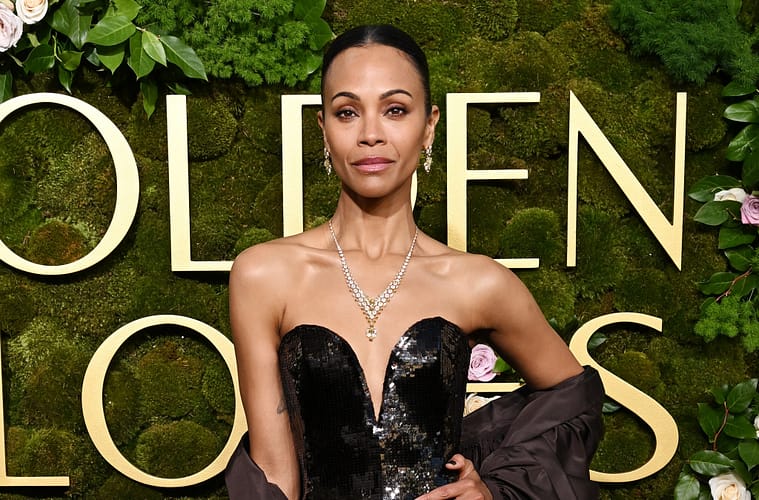 Zoe Saldana’s Tearful Golden Globe Tribute
