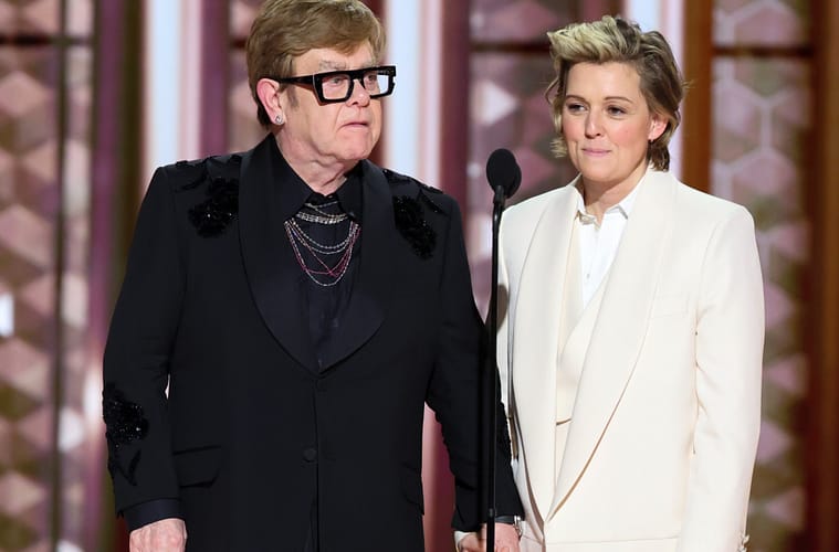 Elton John Jokes About Sight Loss While Presenting at the Golden Globe Awards