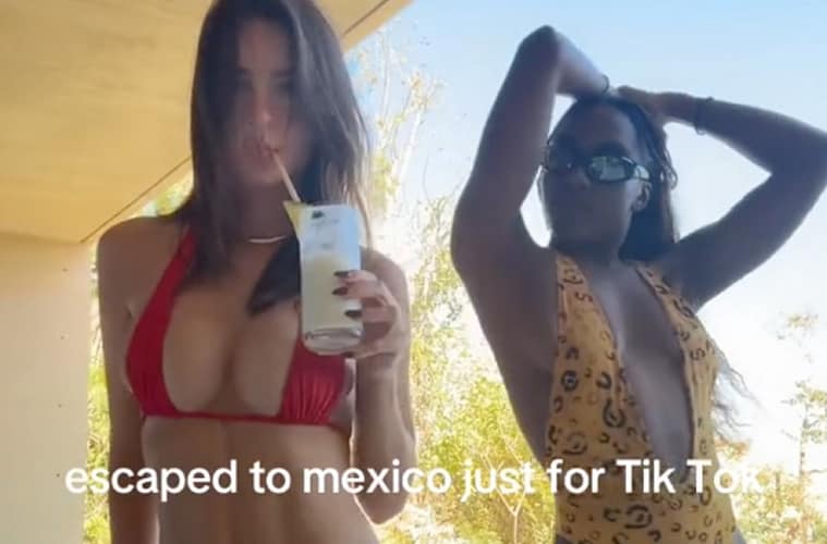 Emily Ratajkowski is holidaying in Mexico “just for TikTok”