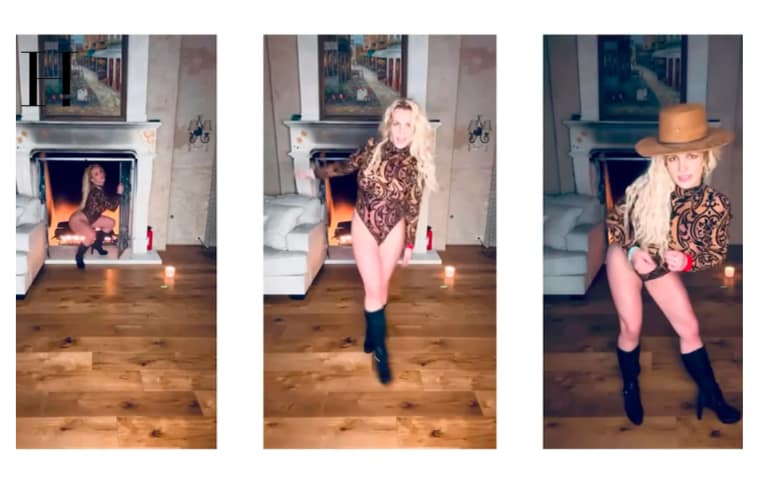 Britney Spears Dances to Justin Timberlake’s Song