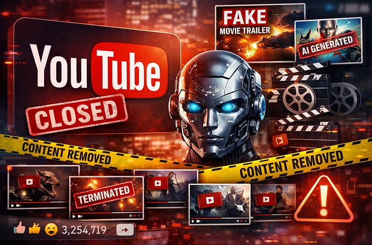 YouTube Shuts Down AI Trailer Channels