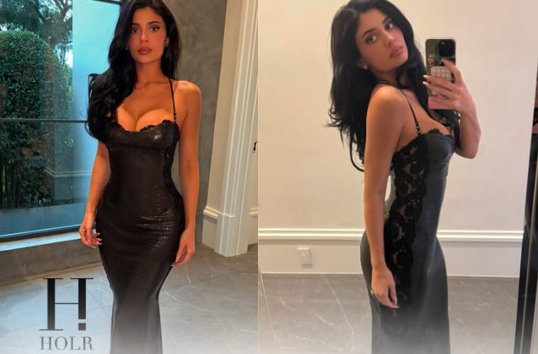 Kylie Jenner Wears 1996 Gianni Versace — and Does Her Own Makeup