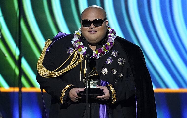 Kalani Pe'a at the Grammy Awards.