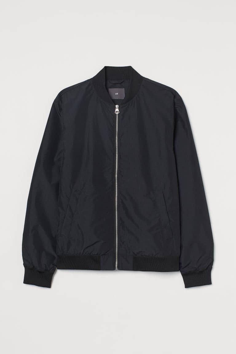 A Black Bomber Jacker from H&M