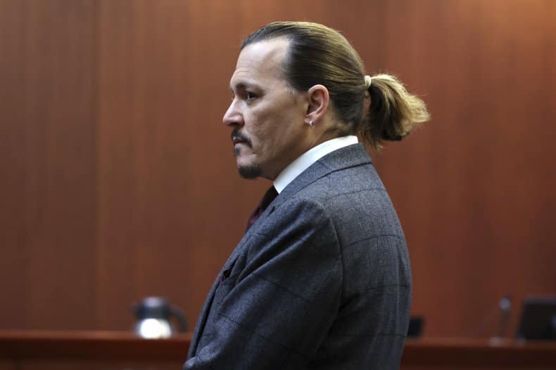 Johny Depp in court.