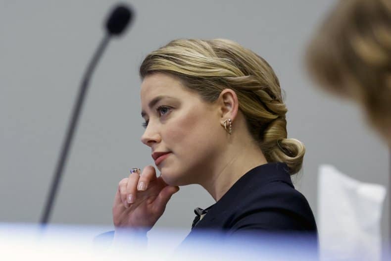 Amber Heard in court.