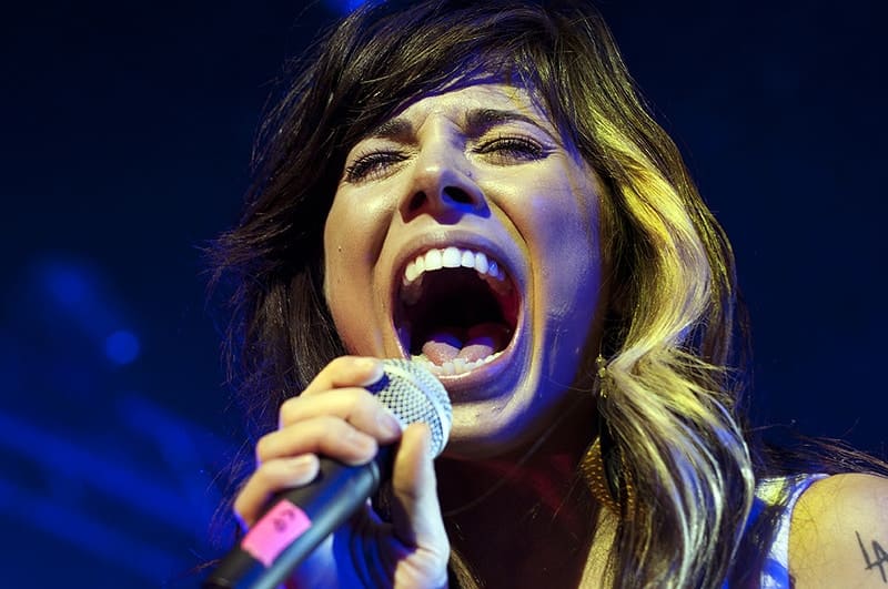 Christina Perri performing live.