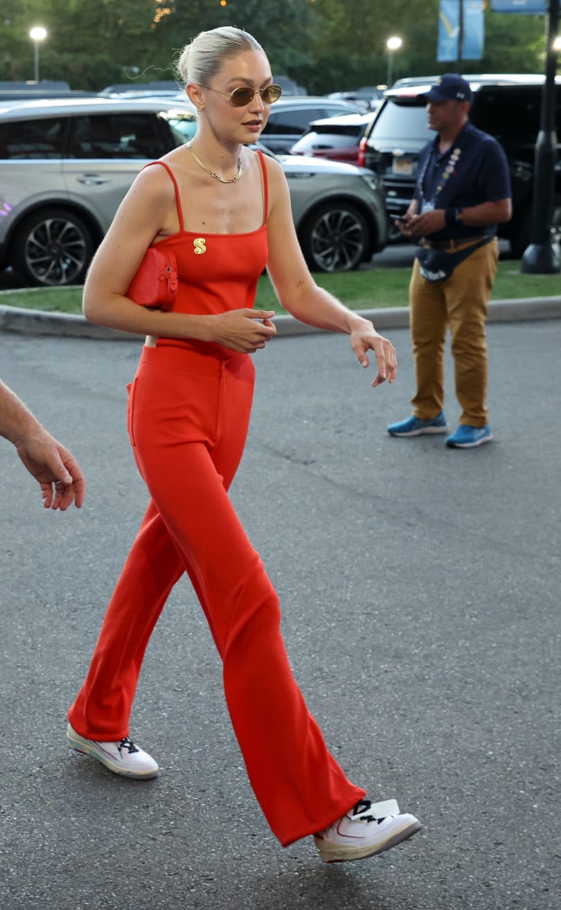 gigi hadid at us open