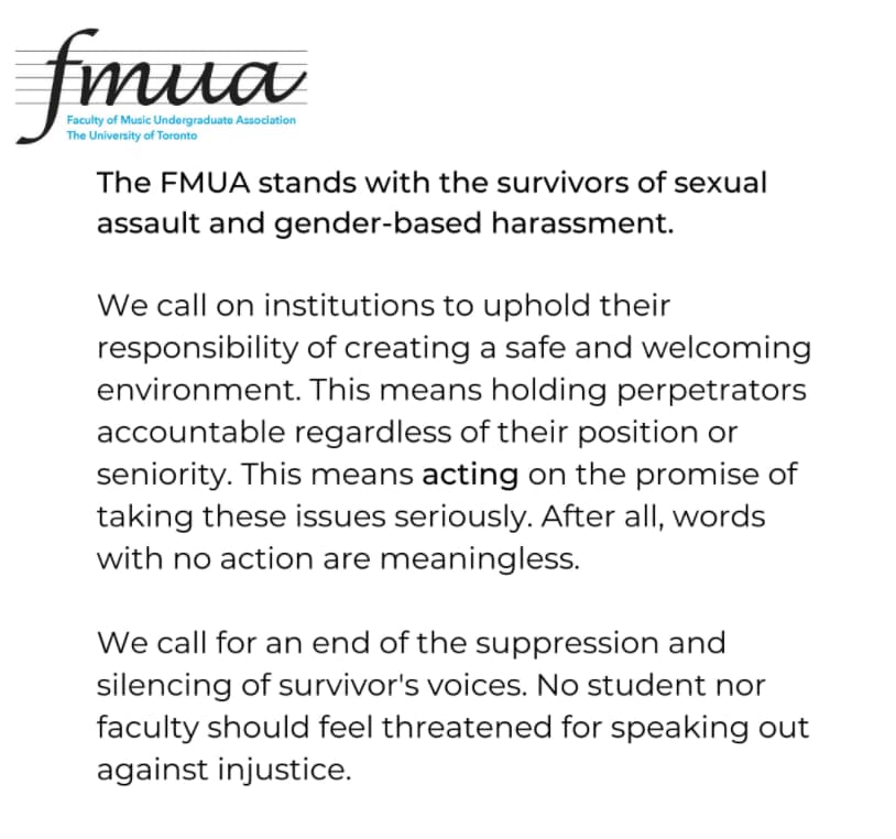 sexual harassment at U of T